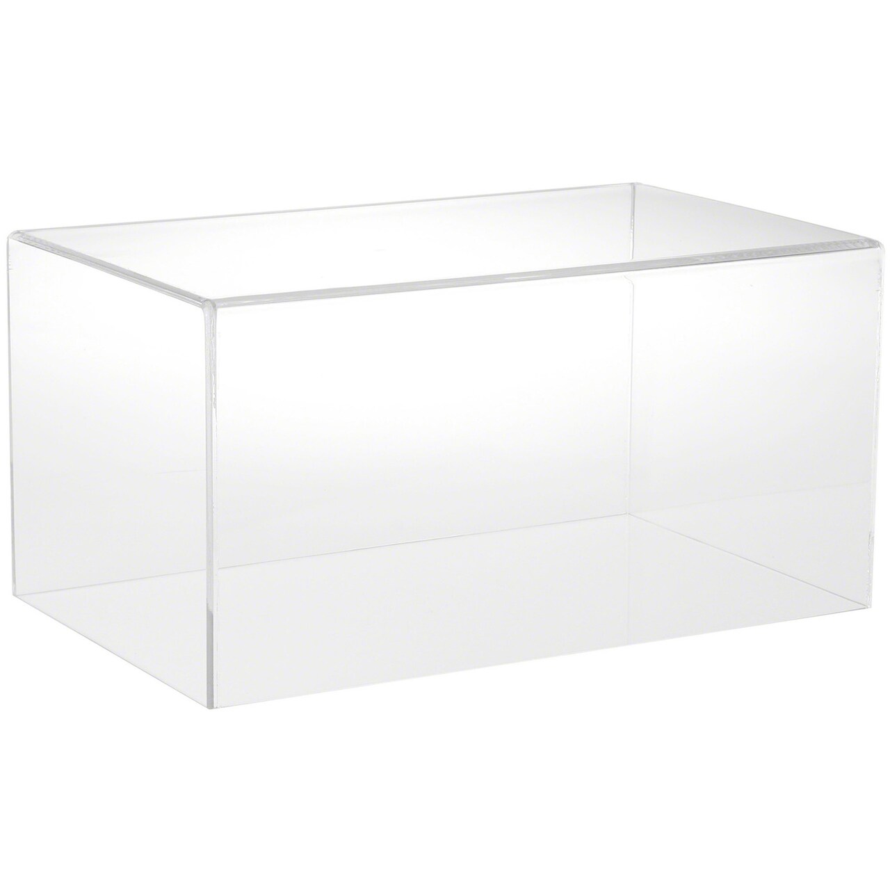 Plymor Clear Acrylic Display Case with Hardwood Base, 16" W x 10" D x 8" H